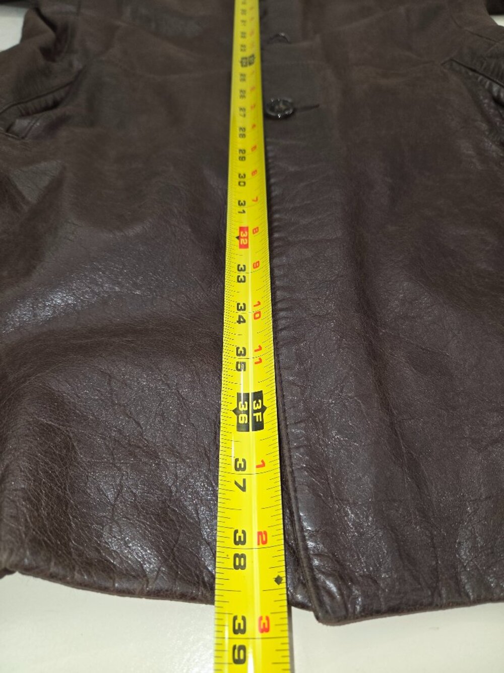 Zara leather trench coat men’s, brown size L - Picture 14 of 15